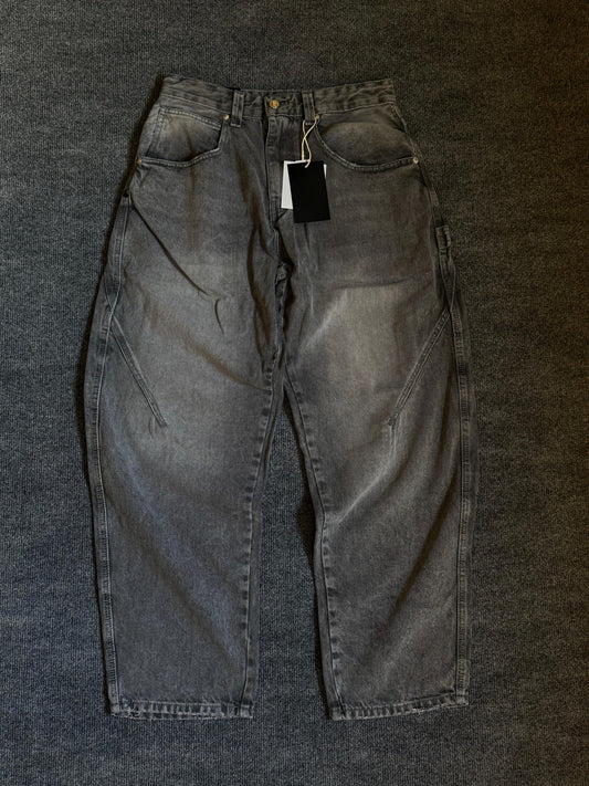 Jean gris baggy délavé (style cargo urbain)