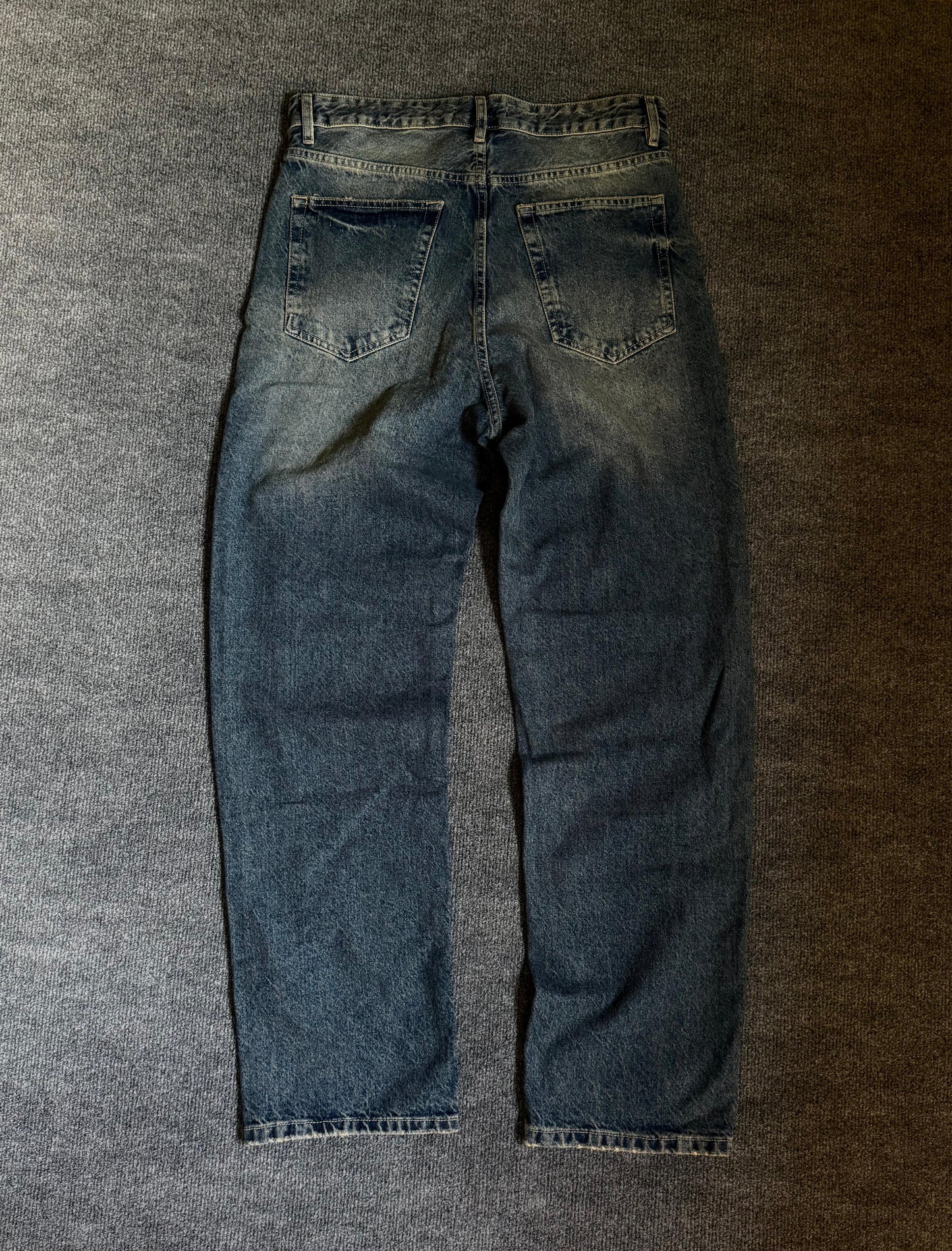 Jean bleu délavé droite (style vintage)