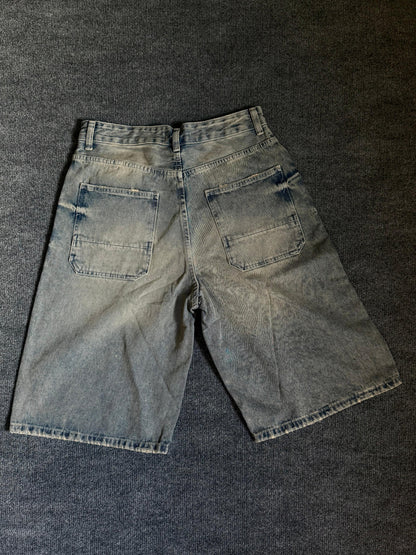 Short en jean baggy bleu délavé