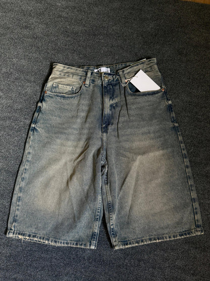 Short en jean baggy bleu délavé